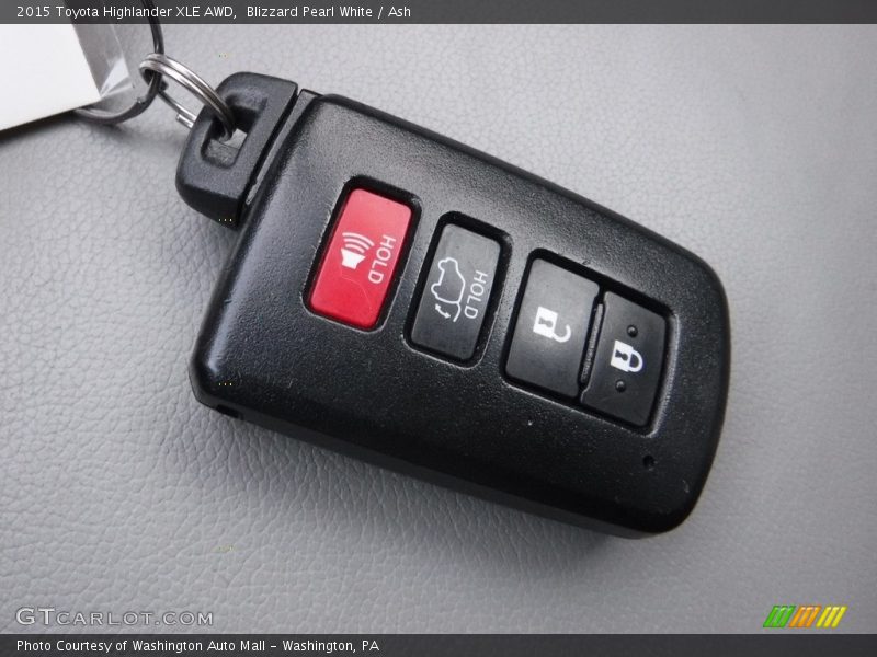 Blizzard Pearl White / Ash 2015 Toyota Highlander XLE AWD