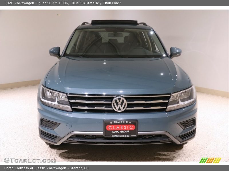 Blue Silk Metallic / Titan Black 2020 Volkswagen Tiguan SE 4MOTION