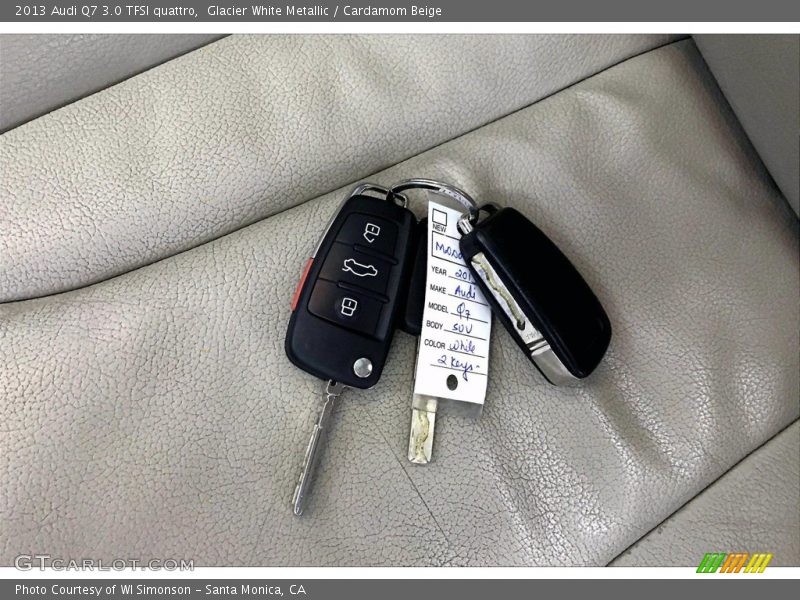 Glacier White Metallic / Cardamom Beige 2013 Audi Q7 3.0 TFSI quattro