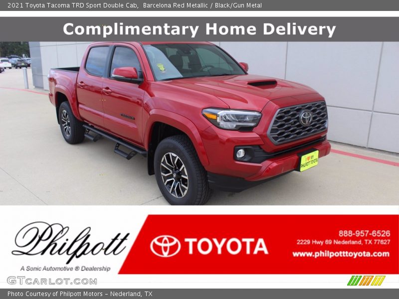 Barcelona Red Metallic / Black/Gun Metal 2021 Toyota Tacoma TRD Sport Double Cab