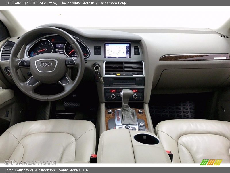 Glacier White Metallic / Cardamom Beige 2013 Audi Q7 3.0 TFSI quattro