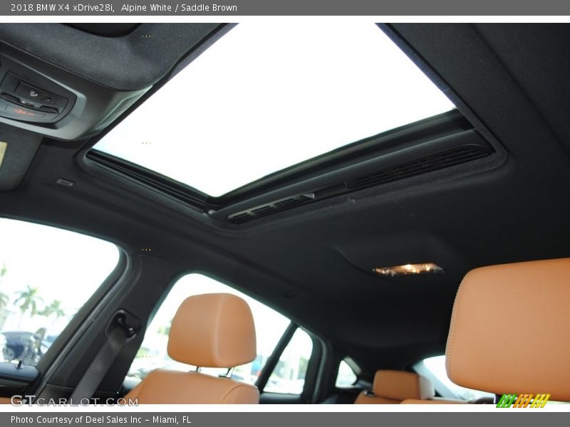 Alpine White / Saddle Brown 2018 BMW X4 xDrive28i