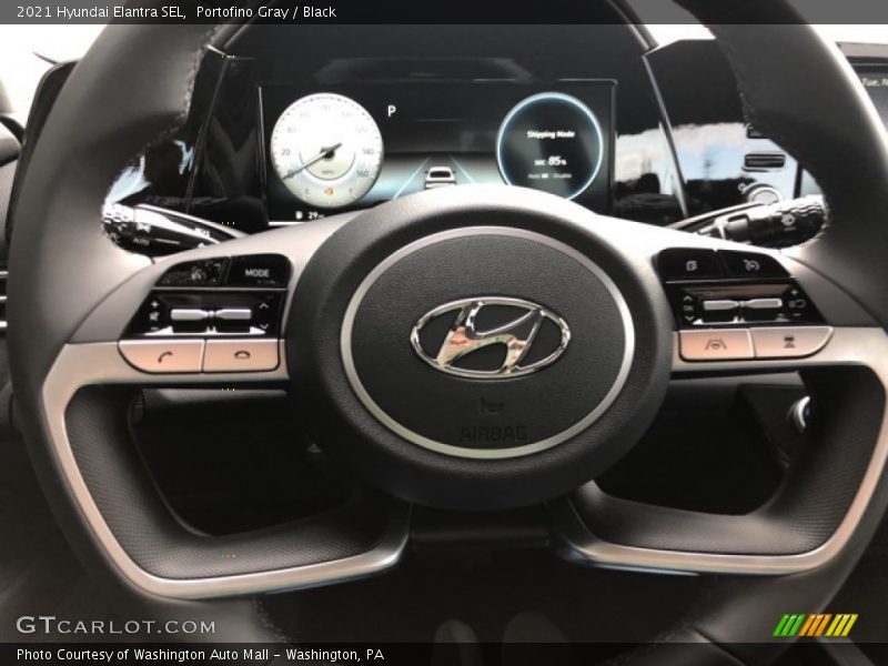 Portofino Gray / Black 2021 Hyundai Elantra SEL