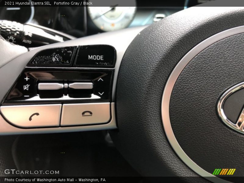 Portofino Gray / Black 2021 Hyundai Elantra SEL