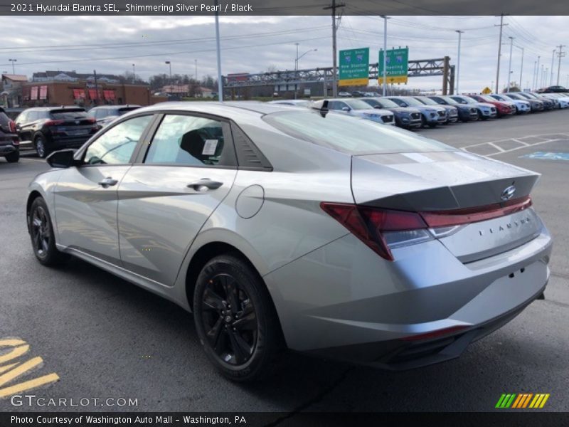Shimmering Silver Pearl / Black 2021 Hyundai Elantra SEL