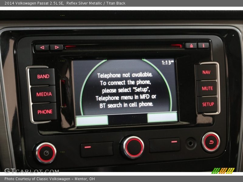 Reflex Silver Metallic / Titan Black 2014 Volkswagen Passat 2.5L SE