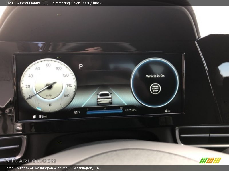 Shimmering Silver Pearl / Black 2021 Hyundai Elantra SEL