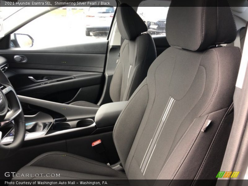 Shimmering Silver Pearl / Black 2021 Hyundai Elantra SEL