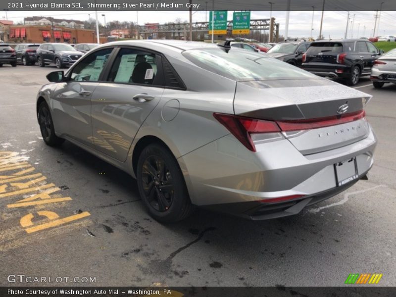 Shimmering Silver Pearl / Medium Gray 2021 Hyundai Elantra SEL