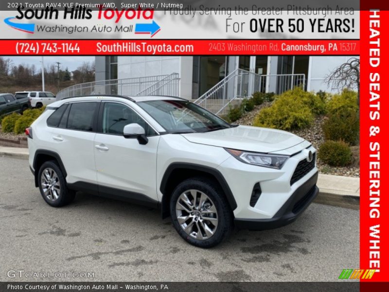 Super White / Nutmeg 2021 Toyota RAV4 XLE Premium AWD