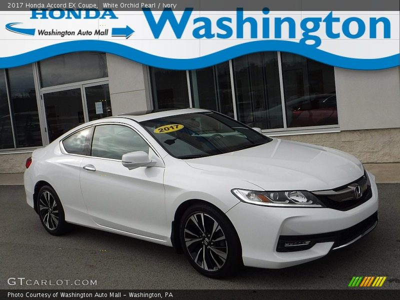 White Orchid Pearl / Ivory 2017 Honda Accord EX Coupe