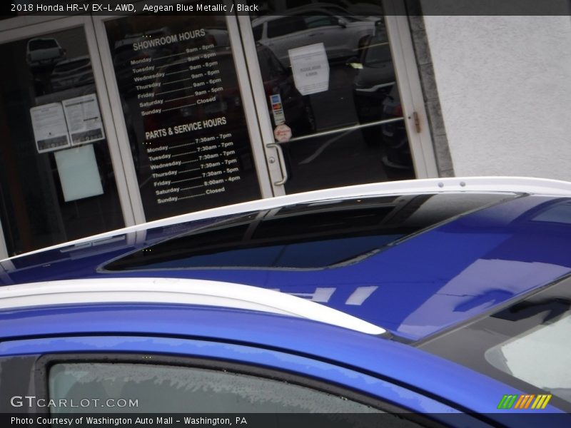 Aegean Blue Metallic / Black 2018 Honda HR-V EX-L AWD