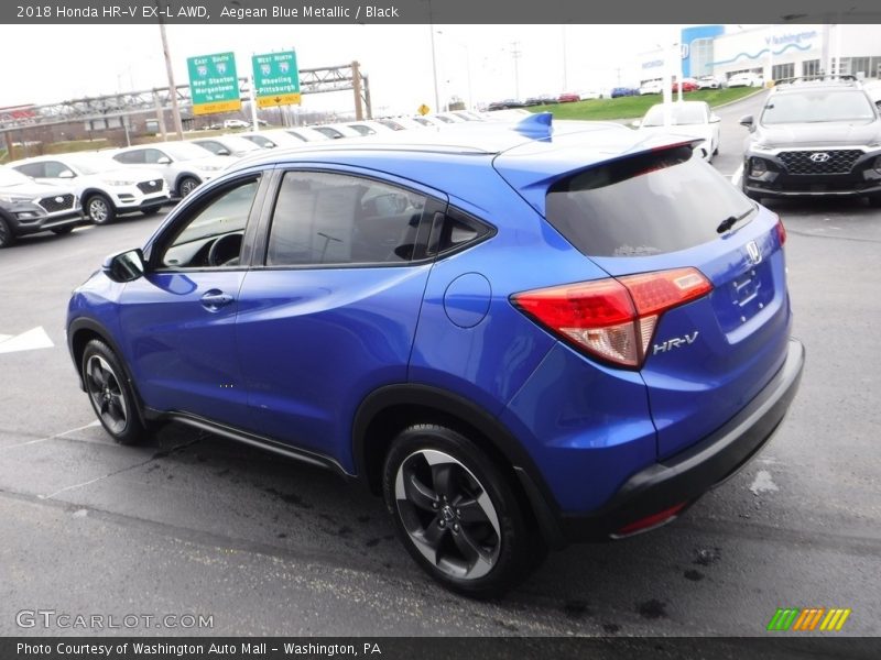 Aegean Blue Metallic / Black 2018 Honda HR-V EX-L AWD