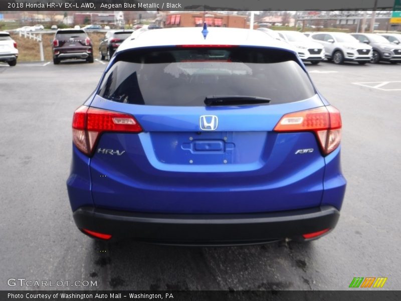 Aegean Blue Metallic / Black 2018 Honda HR-V EX-L AWD