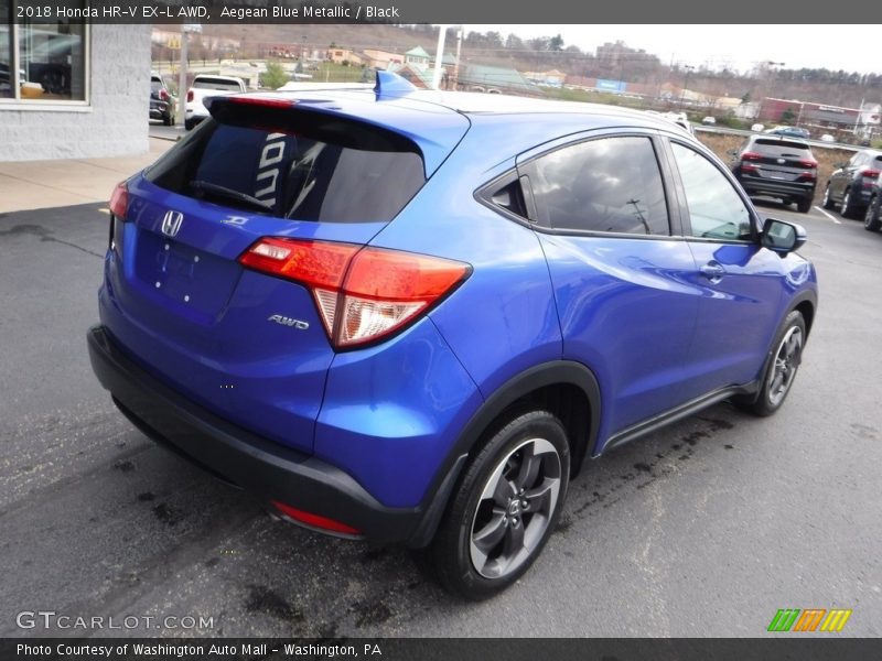 Aegean Blue Metallic / Black 2018 Honda HR-V EX-L AWD