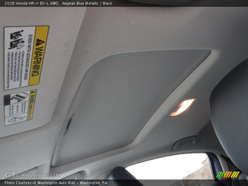 Aegean Blue Metallic / Black 2018 Honda HR-V EX-L AWD