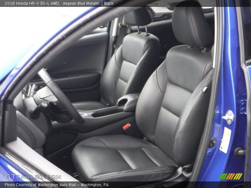 Aegean Blue Metallic / Black 2018 Honda HR-V EX-L AWD
