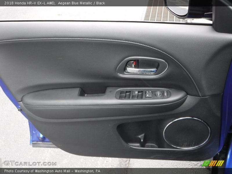 Aegean Blue Metallic / Black 2018 Honda HR-V EX-L AWD