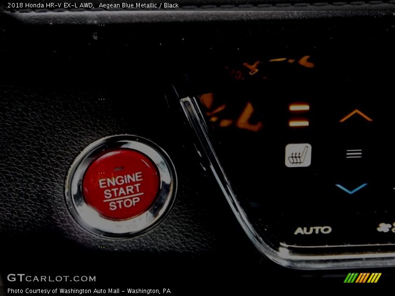 Aegean Blue Metallic / Black 2018 Honda HR-V EX-L AWD