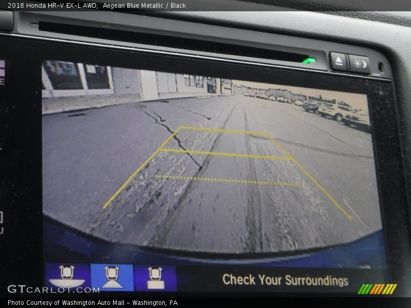 Aegean Blue Metallic / Black 2018 Honda HR-V EX-L AWD