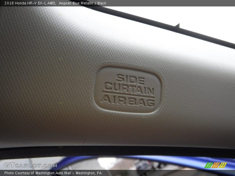 Aegean Blue Metallic / Black 2018 Honda HR-V EX-L AWD