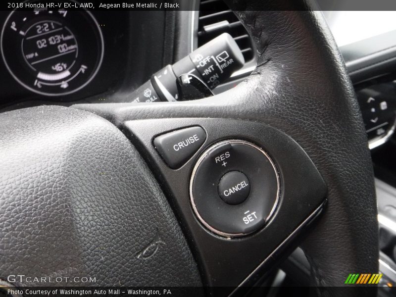 Aegean Blue Metallic / Black 2018 Honda HR-V EX-L AWD