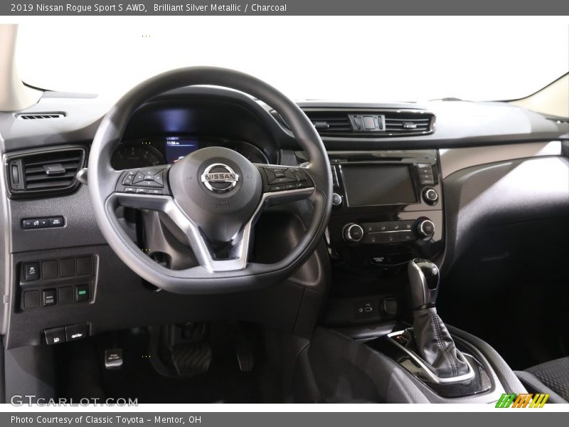 Brilliant Silver Metallic / Charcoal 2019 Nissan Rogue Sport S AWD