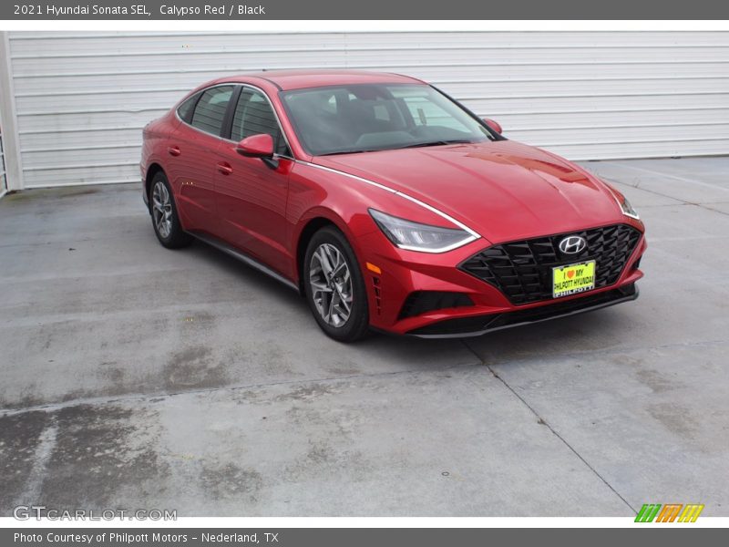 Calypso Red / Black 2021 Hyundai Sonata SEL