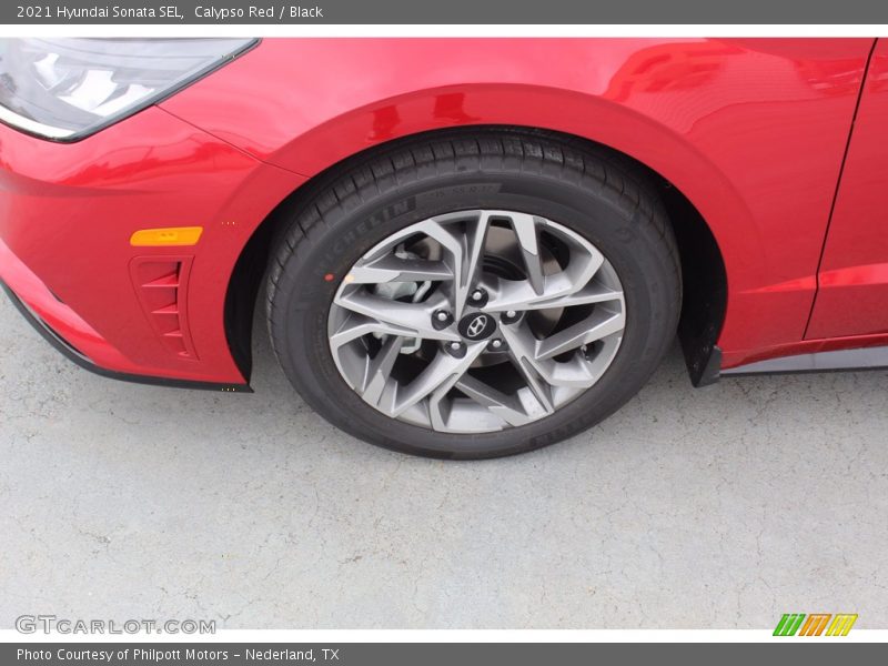 Calypso Red / Black 2021 Hyundai Sonata SEL