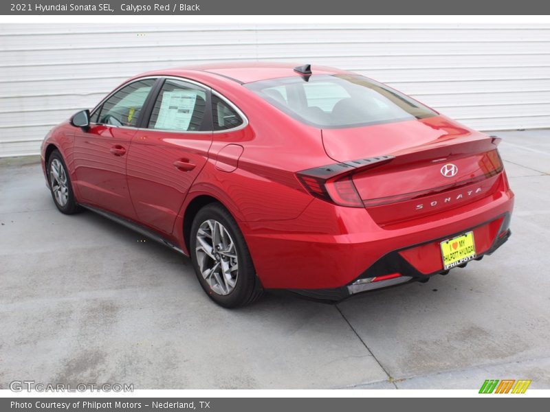Calypso Red / Black 2021 Hyundai Sonata SEL