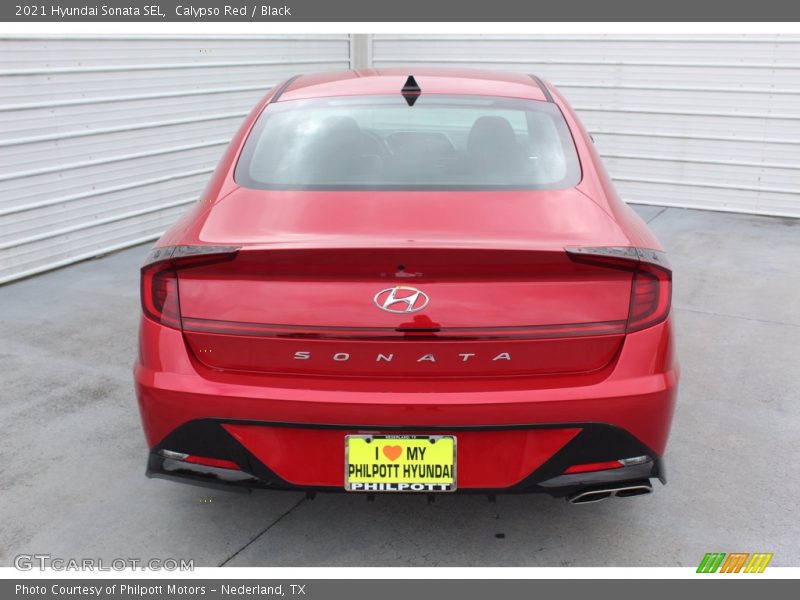 Calypso Red / Black 2021 Hyundai Sonata SEL