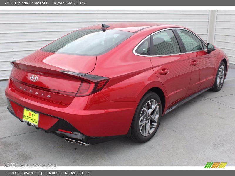 Calypso Red / Black 2021 Hyundai Sonata SEL