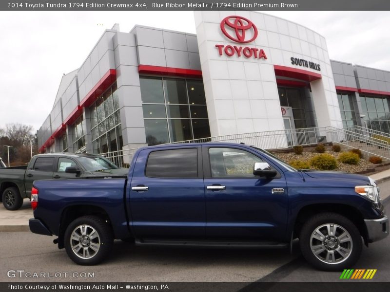Blue Ribbon Metallic / 1794 Edition Premium Brown 2014 Toyota Tundra 1794 Edition Crewmax 4x4