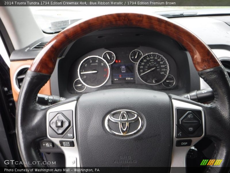Blue Ribbon Metallic / 1794 Edition Premium Brown 2014 Toyota Tundra 1794 Edition Crewmax 4x4