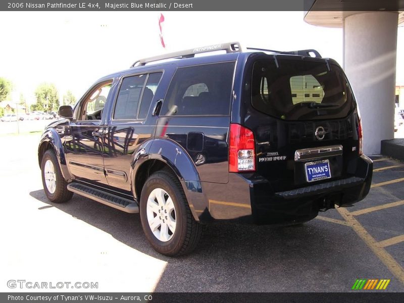 Majestic Blue Metallic / Desert 2006 Nissan Pathfinder LE 4x4