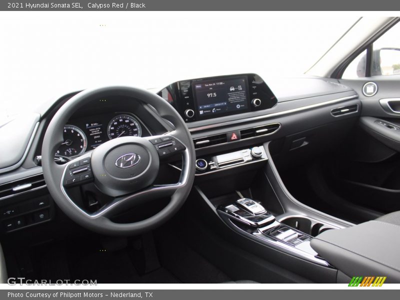 Calypso Red / Black 2021 Hyundai Sonata SEL