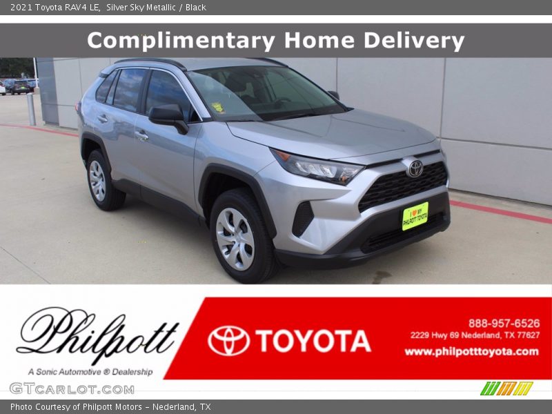 Silver Sky Metallic / Black 2021 Toyota RAV4 LE