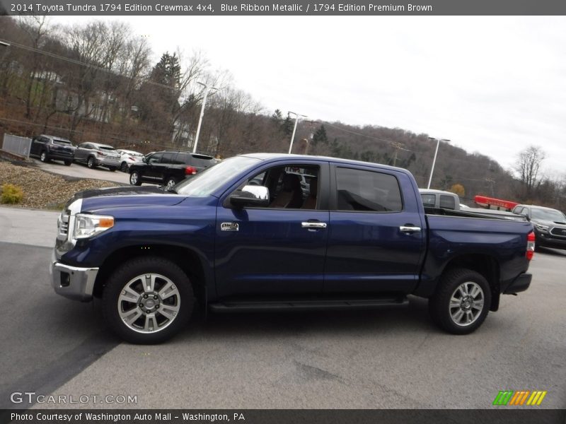 Blue Ribbon Metallic / 1794 Edition Premium Brown 2014 Toyota Tundra 1794 Edition Crewmax 4x4