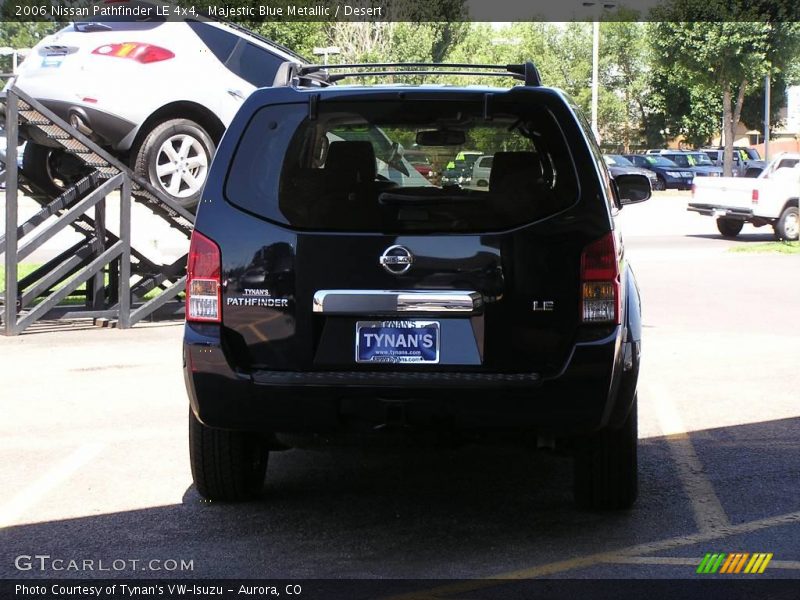 Majestic Blue Metallic / Desert 2006 Nissan Pathfinder LE 4x4