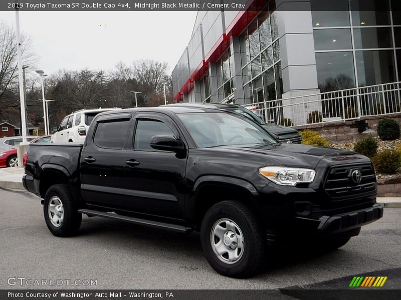 Midnight Black Metallic / Cement Gray 2019 Toyota Tacoma SR Double Cab 4x4