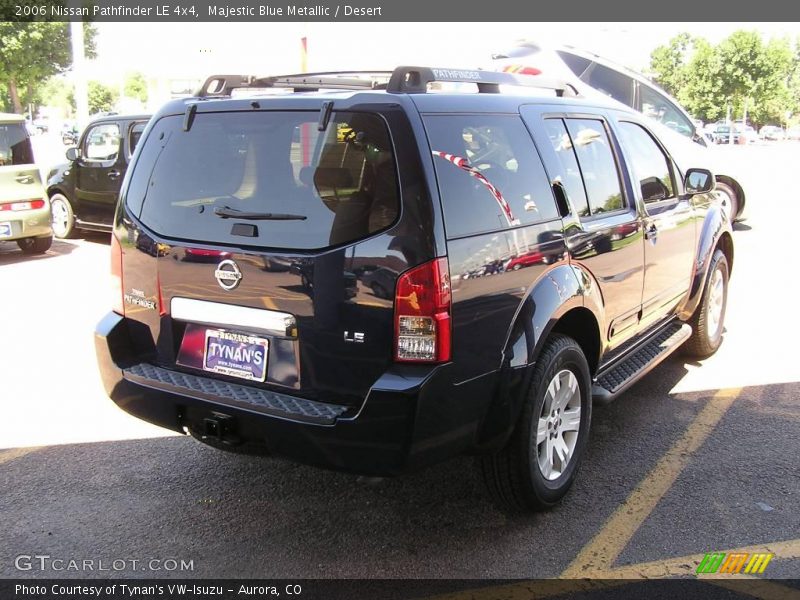 Majestic Blue Metallic / Desert 2006 Nissan Pathfinder LE 4x4