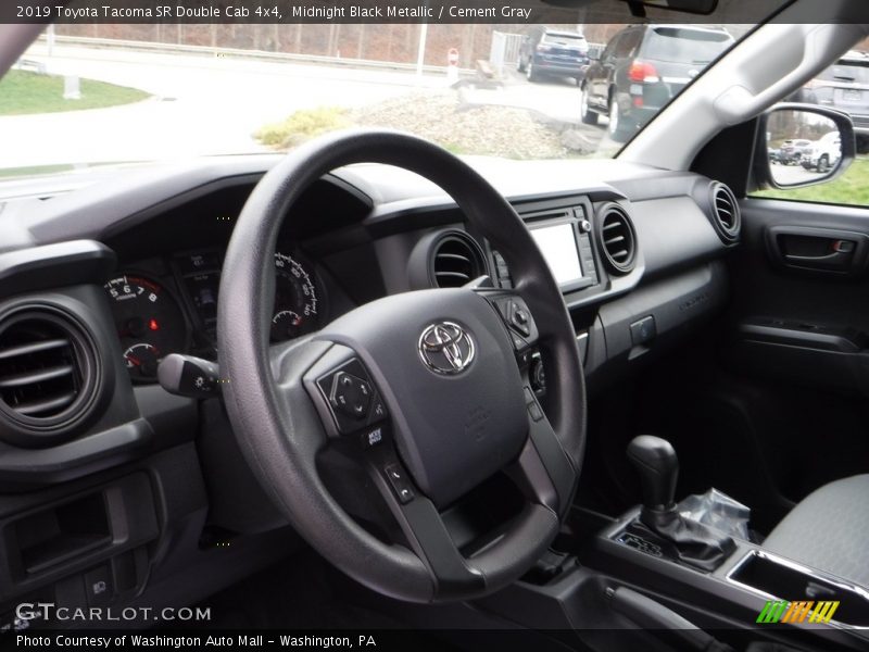 Midnight Black Metallic / Cement Gray 2019 Toyota Tacoma SR Double Cab 4x4