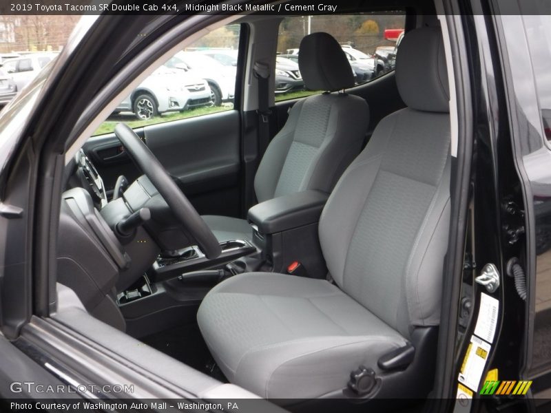 Midnight Black Metallic / Cement Gray 2019 Toyota Tacoma SR Double Cab 4x4