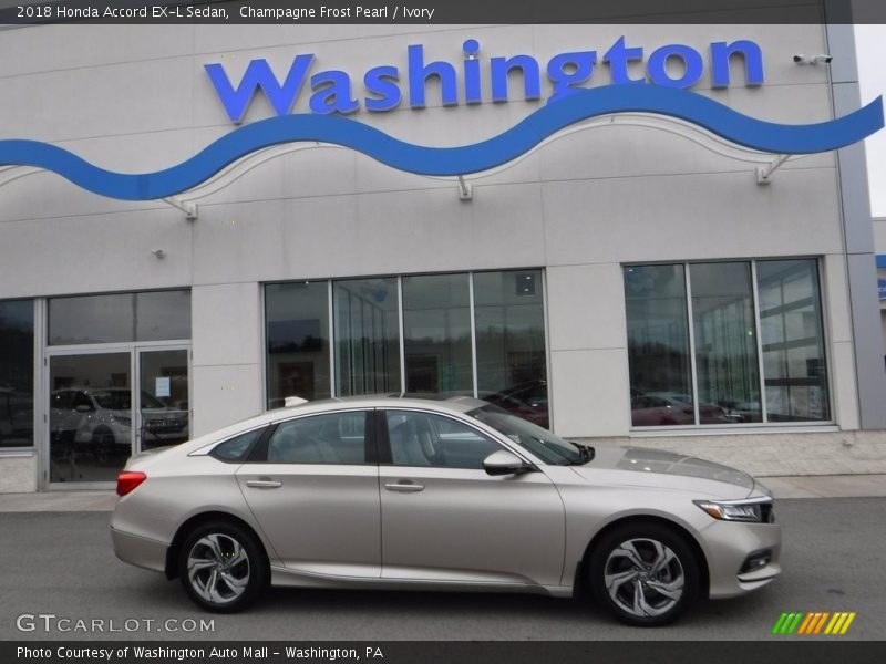 Champagne Frost Pearl / Ivory 2018 Honda Accord EX-L Sedan