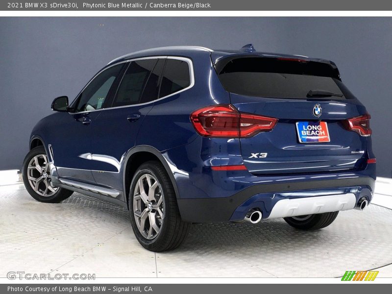 Phytonic Blue Metallic / Canberra Beige/Black 2021 BMW X3 sDrive30i