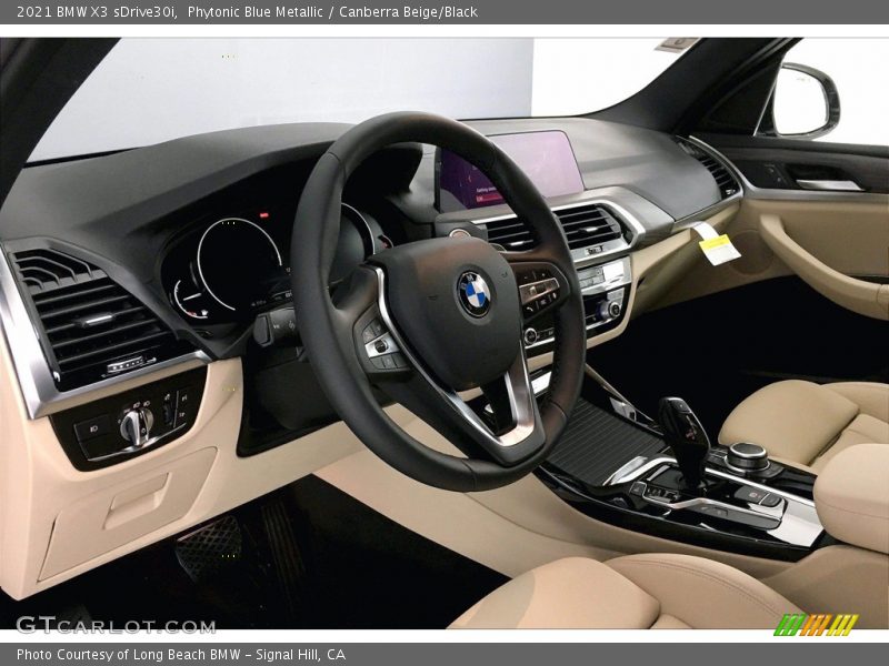 Phytonic Blue Metallic / Canberra Beige/Black 2021 BMW X3 sDrive30i