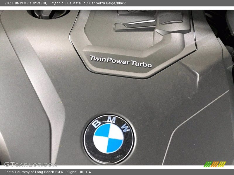 Phytonic Blue Metallic / Canberra Beige/Black 2021 BMW X3 sDrive30i