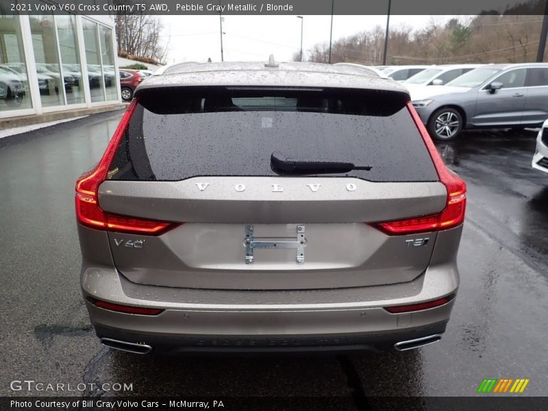 Pebble Gray Metallic / Blonde 2021 Volvo V60 Cross Country T5 AWD