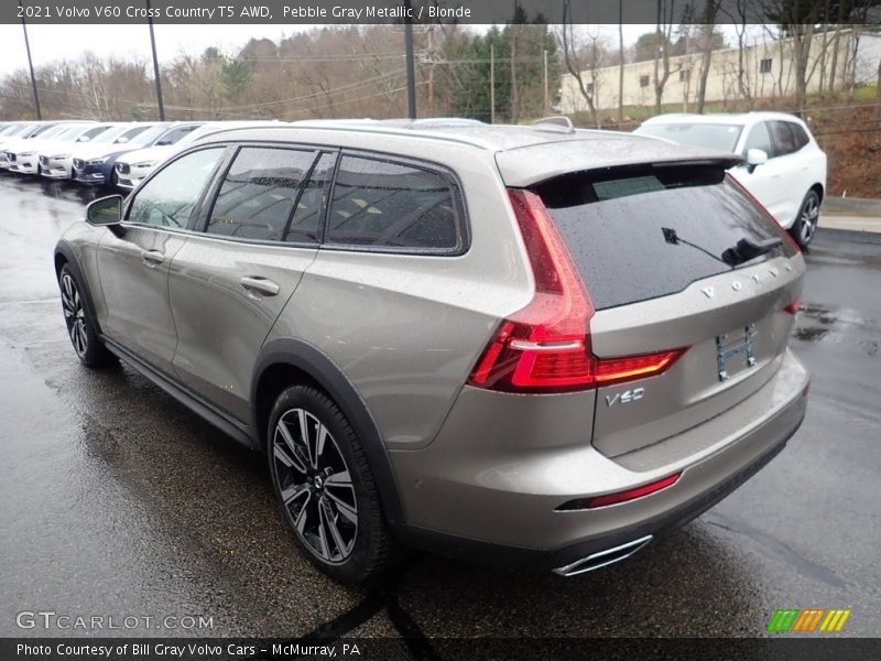 Pebble Gray Metallic / Blonde 2021 Volvo V60 Cross Country T5 AWD