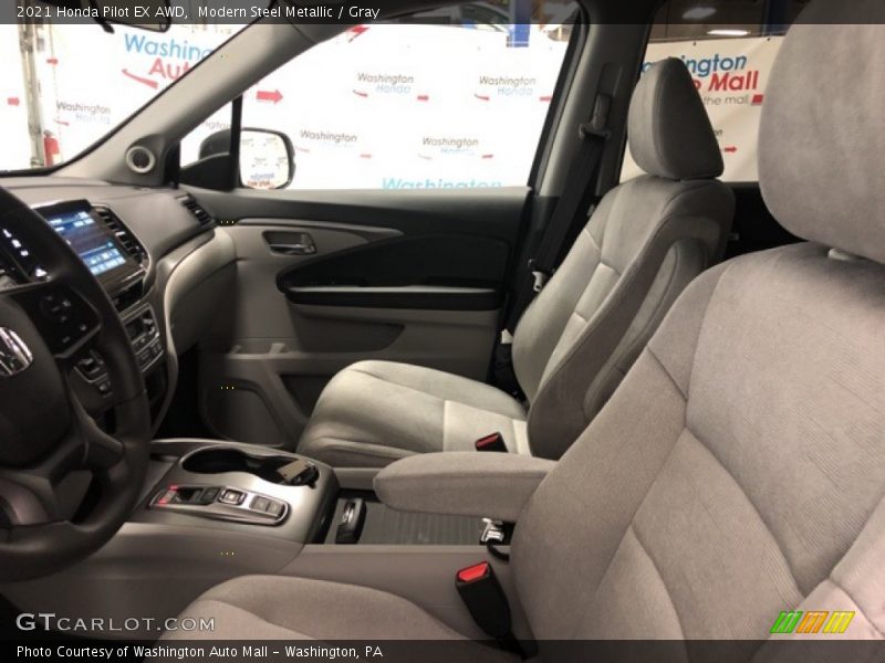 Modern Steel Metallic / Gray 2021 Honda Pilot EX AWD